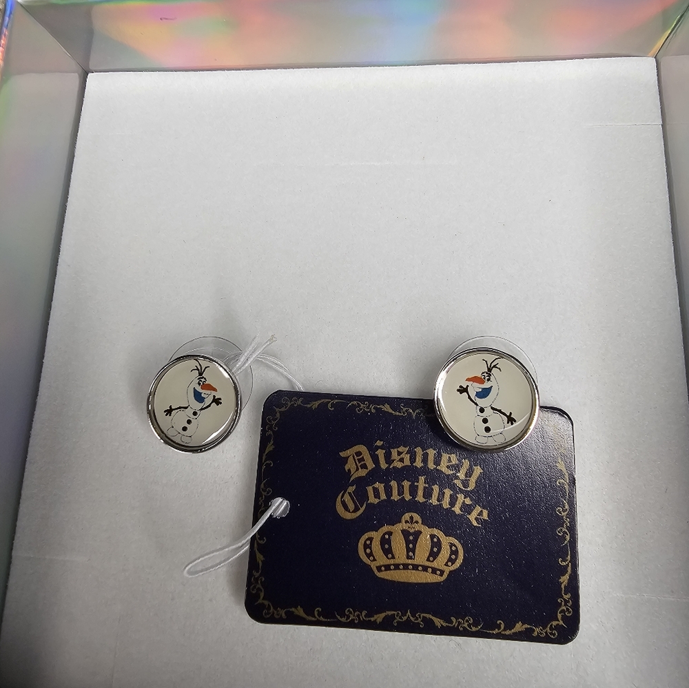 Couture Kingdom Disney Olaf Frozen Silver Earrings NEW